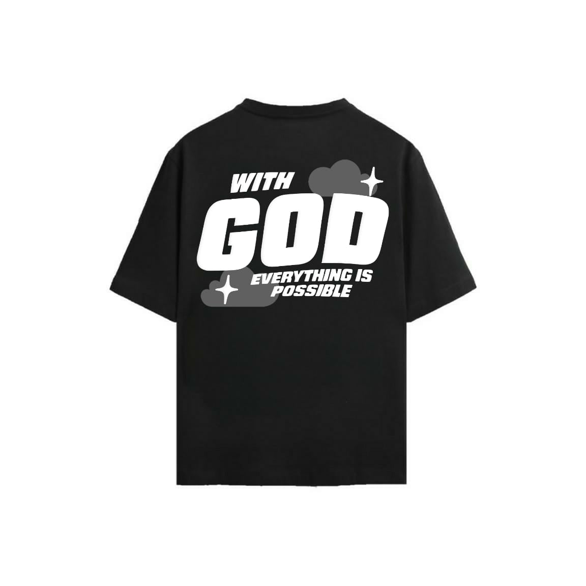 With God Tee- Black